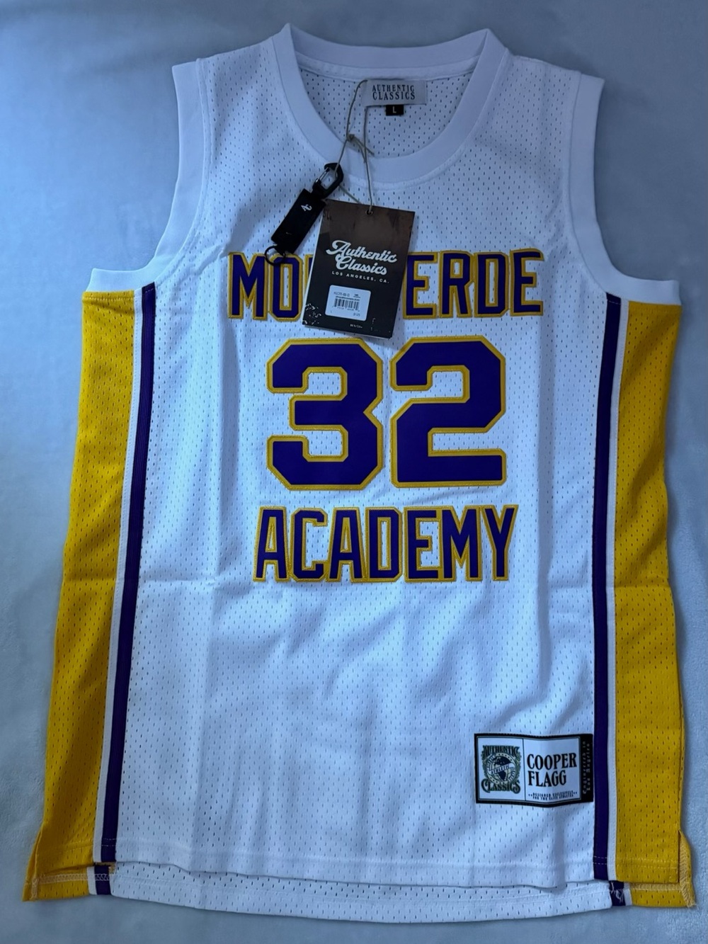 White/Gold '32 Academy' Basketball Jersey